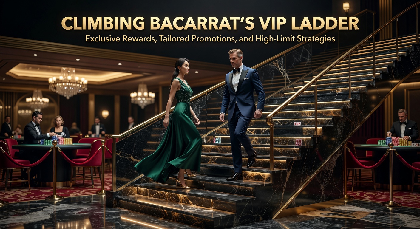 Ein eleganter VIP-Bereich in einem Online-Casino mit Baccarat-Tischen, wo Spieler auf höheren Stufen belohnt werden