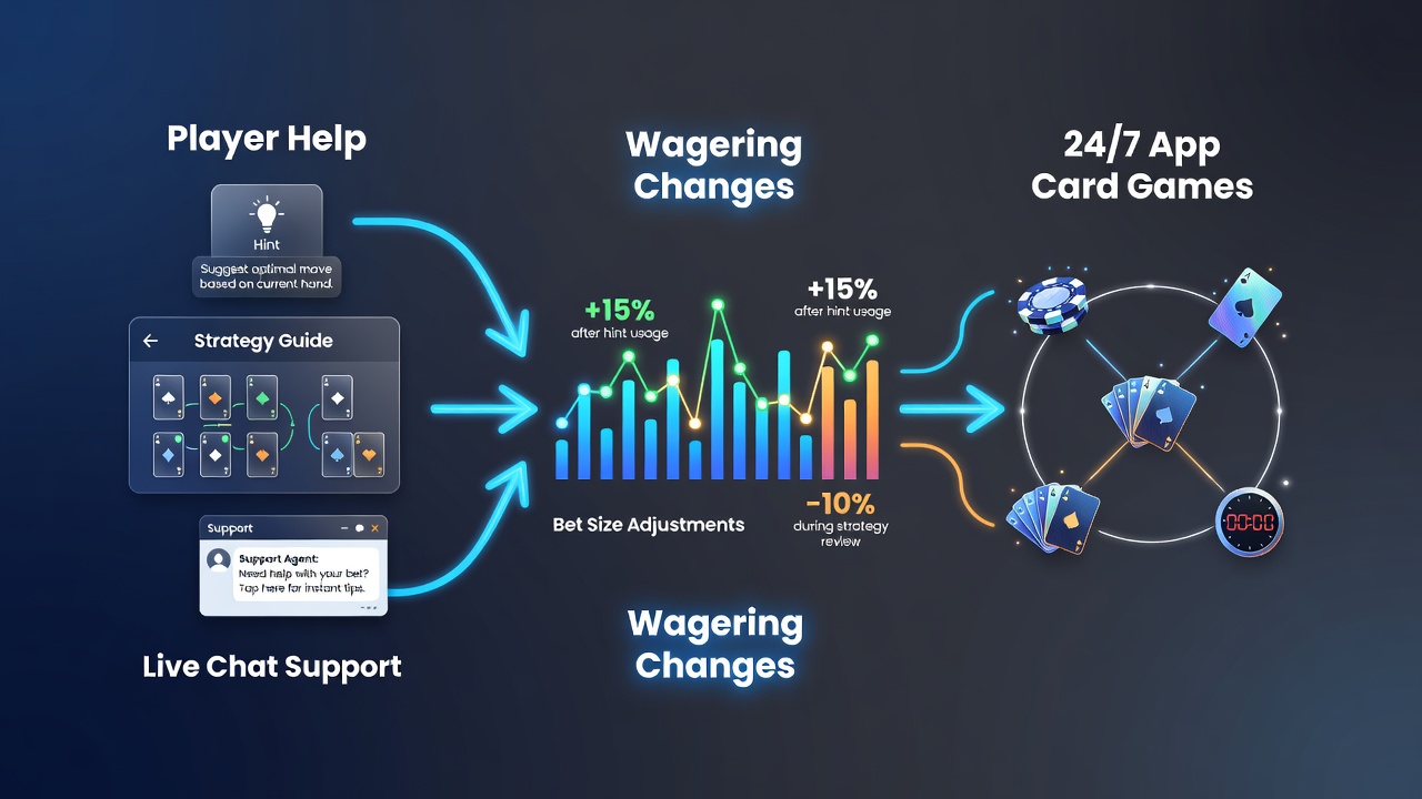 Analyse von Einsatzverläufen und Support-Interaktionen in 24/7 mobilen Kartenspielen