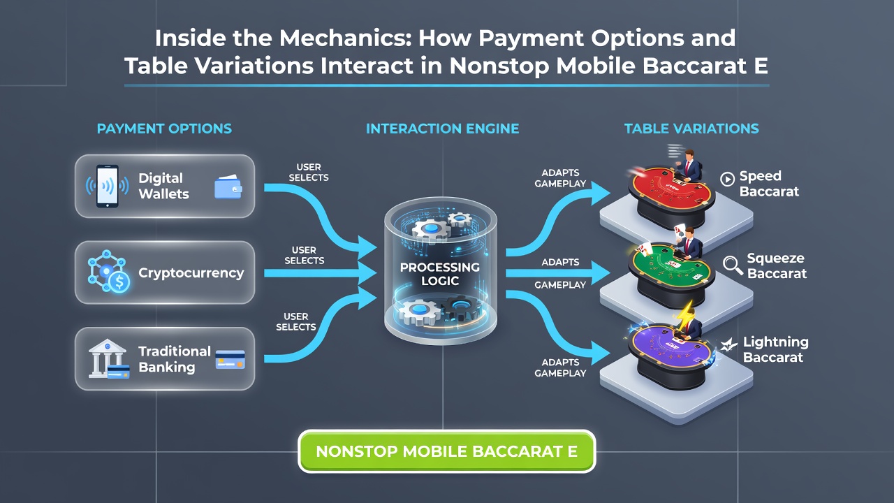 Mobile Baccarat-Tische mit variablen Limits und Zahlungsintegration