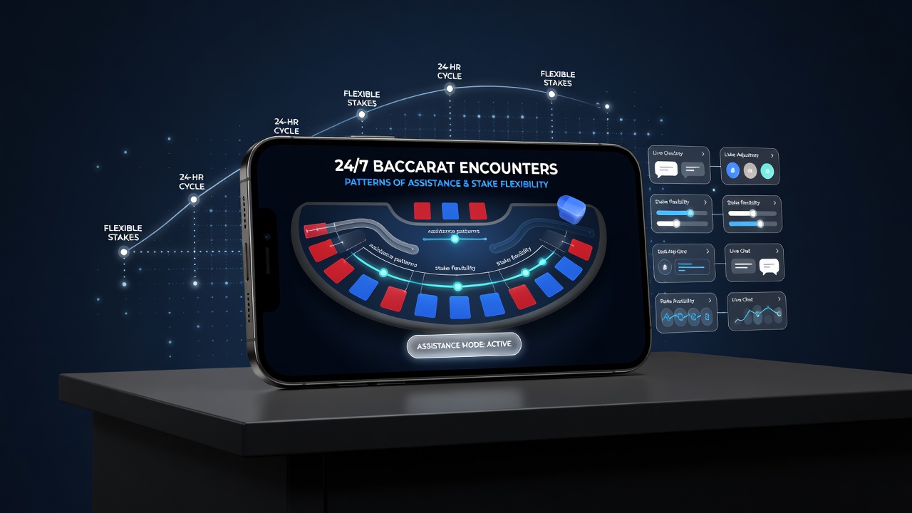 Darstellung von Netzwerkverbindungen und Stake-Anpassungen in Live-Baccarat-Apps